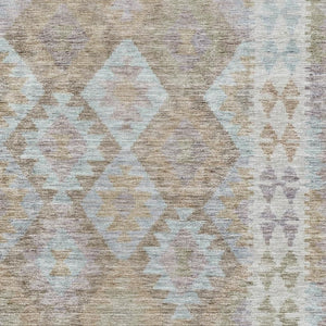 HomeRoots 10' X 14' Khaki Tribal Area Rug - Washable, Stain-Resistant, UV Protected for Stylish Living Spaces 707941