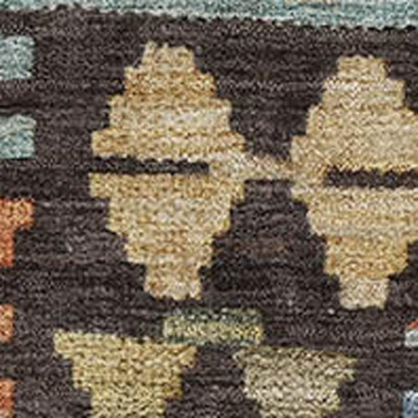 HomeRoots 5' X 8' Washable Tribal Area Rug in Rust, Blue & Beige - Durable, UV-Protected & Non-Slip Design 707955