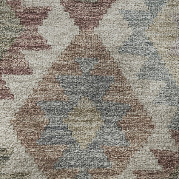HomeRoots 8' X 10' Stylish Taupe & Charcoal Tribal Washable Area Rug - Durable, UV Protected & Easy Care! 707981