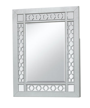 English Elm Geneva Silvery Champagne Wall Mirror 43" W x 44" H - 3" Deep Sleek Design, Durable Finish, Easy Mounting B078P301570