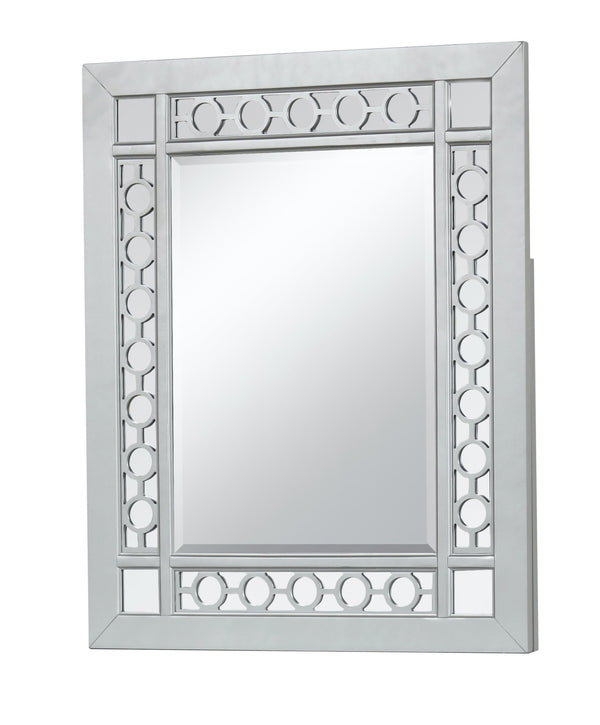 English Elm Geneva Silvery Champagne Wall Mirror 43" W x 44" H - 3" Deep Sleek Design, Durable Finish, Easy Mounting B078P301570