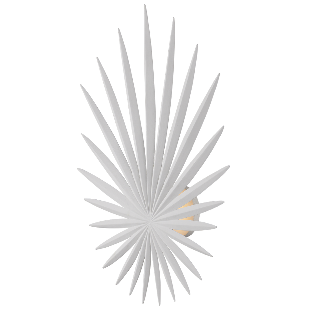 Bismarkia White Wall Sconce - Nature-Inspired Design by Marjorie Skouras, LED, Handcrafted Elegance