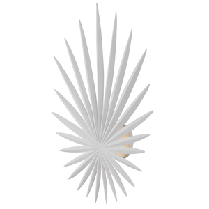 Bismarkia White Wall Sconce - Nature-Inspired Design by Marjorie Skouras, LED, Handcrafted Elegance