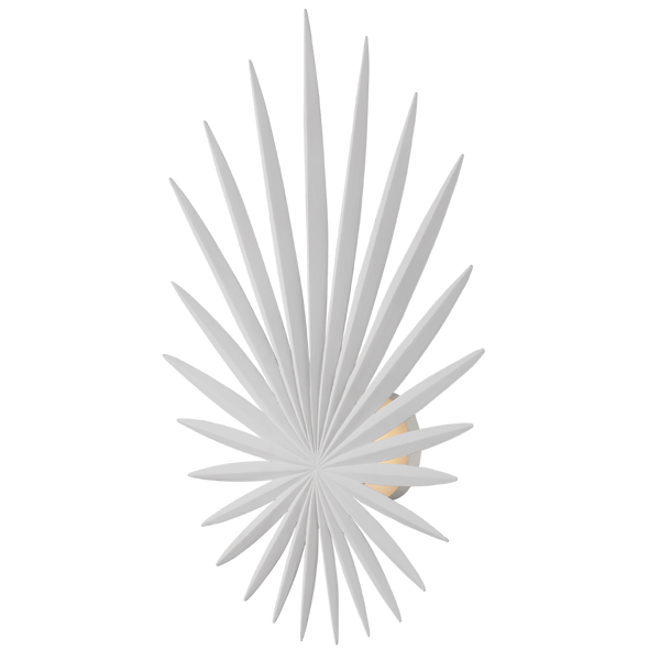 Bismarkia White Wall Sconce - Nature-Inspired Design by Marjorie Skouras, LED, Handcrafted Elegance