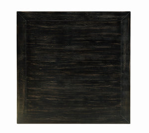 English Elm Rustic 5-Pc Counter Height Dining Set with Square Wood Table, Fabric Cushioned Chairs, Distressed Charm B2741P384492