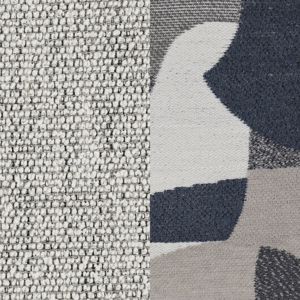 English Elm Mingle Textured Light Grey Bouclé Sofa with Flared Arms, Boxed Cushions & Tall Tapered Legs B062P342728