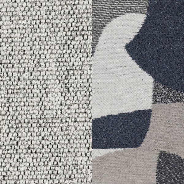 English Elm Mingle Textured Light Grey Bouclé Sofa with Flared Arms, Boxed Cushions & Tall Tapered Legs B062P342728