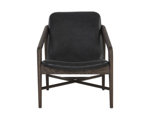 Sunpan Cinelli Lounge Chair - Handcrafted Artisan Design with Unique Character and Timeless Elegance Distressed Brown / Brentwood Charcoal Leather