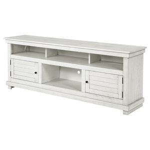 English Elm Castleton Farmhouse Media Console with Shuttered Doors and Distressed Pine Finish B062P451646