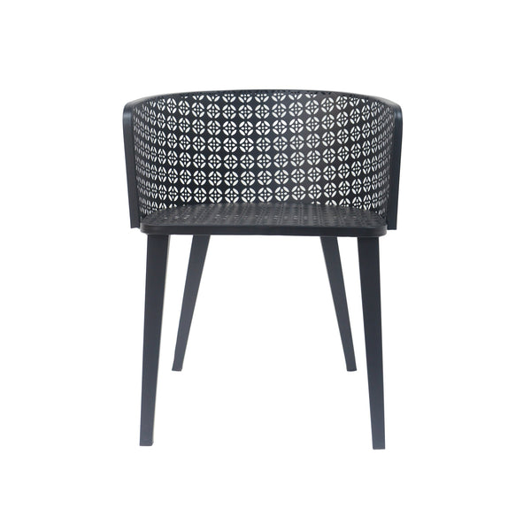 English Elm Christopher Knight Home® - Milan Outdoor Dining Chair Set of 2 — Rust-Resistant Iron Patio Chairs with Durable Weatherproof Design Black N775P229940B