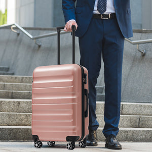 English Elm Hardshell Abs Four Piece Luggage Set with Spinner Wheels and Tsa Lock for Travel N730P368200M