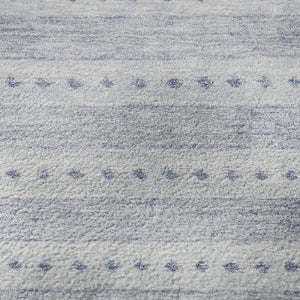 HomeRoots 8' X 10' Blue Geometric Area Rug - Washable, UV-Protected & Durable for High-Traffic Spaces! 708011