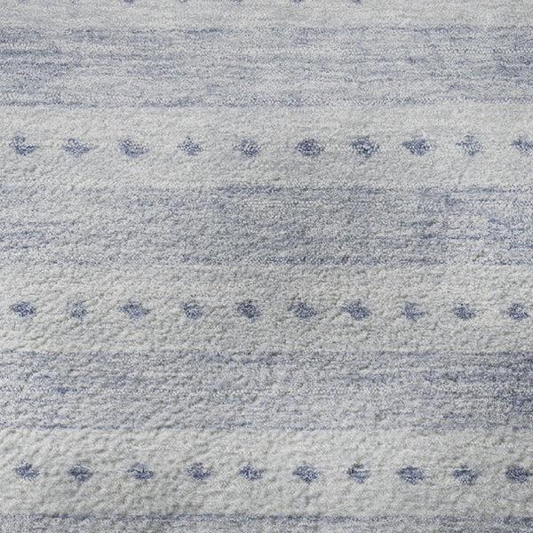 HomeRoots 8' X 10' Blue Geometric Area Rug - Washable, UV-Protected & Durable for High-Traffic Spaces! 708011