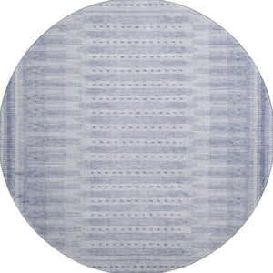 HomeRoots 8' X 10' Blue Geometric Area Rug - Washable, UV-Protected & Durable for High-Traffic Spaces! 708011