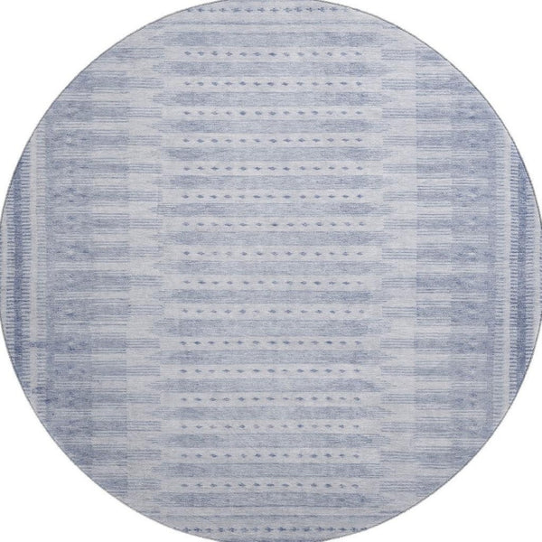 HomeRoots 8' X 10' Blue Geometric Area Rug - Washable, UV-Protected & Durable for High-Traffic Spaces! 708011