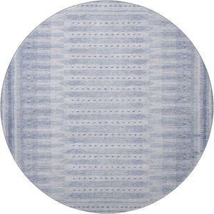 HomeRoots 8' X 10' Blue Geometric Area Rug - Washable, UV-Protected & Durable for High-Traffic Spaces! 708011