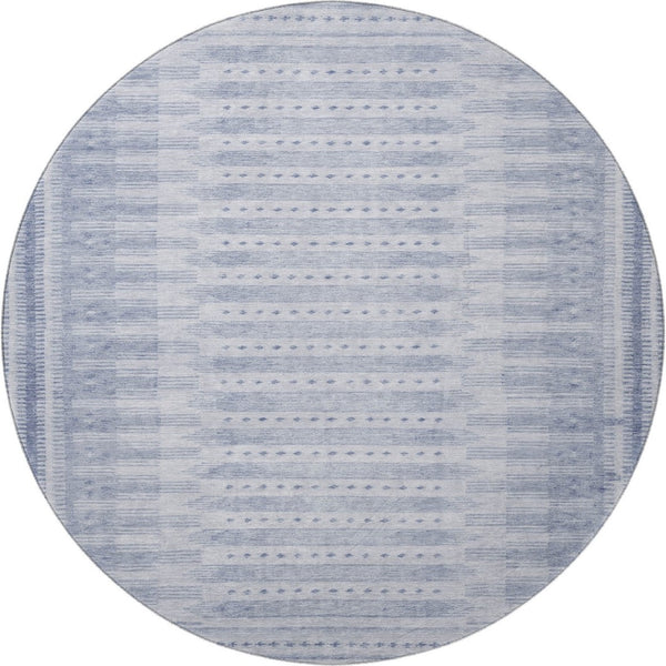 HomeRoots 8' X 10' Blue Geometric Area Rug - Washable, UV-Protected & Durable for High-Traffic Spaces! 708011