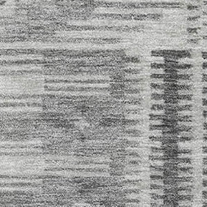 HomeRoots 9' X 12' Stylish Gray & Silver Geometric Area Rug - Washable, UV-Protected, Ideal for Families & Pets 708024