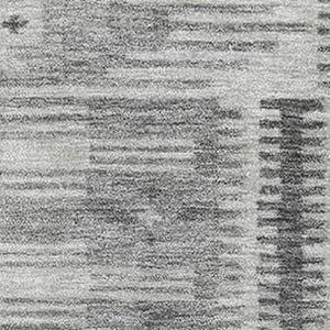 HomeRoots 10' X 14' Gray & Silver Geometric Area Rug - Washable, UV Resistant, Durable for High-Traffic Spaces 708025