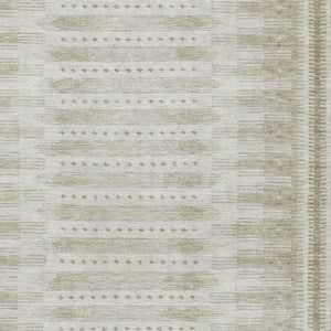 HomeRoots 8' Khaki and Beige Geometric Round Rug – Durable, Washable, UV-Protected for High-Traffic Areas 708028