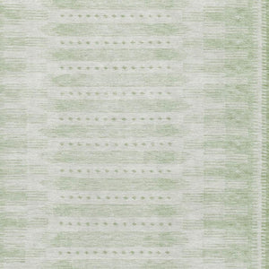 HomeRoots 5' X 8' Sage & Fern Green Geometric Area Rug - Washable, UV Protected, Stain Resistant for High Traffic Spaces 708033
