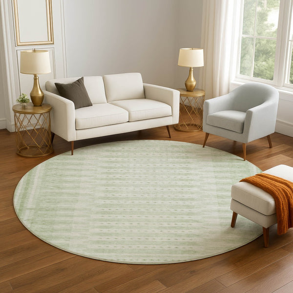 HomeRoots 8' X 10' Stylish Sage & Fern Green Washable Area Rug with UV Protection - Perfect for Homes! 708035