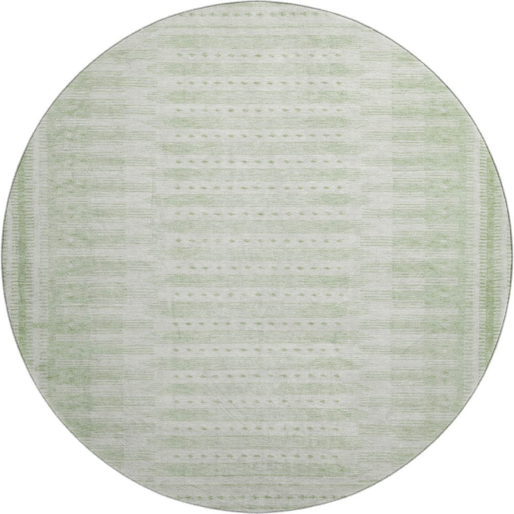 HomeRoots 8' X 10' Stylish Sage & Fern Green Washable Area Rug with UV Protection - Perfect for Homes! 708035