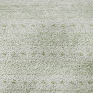 HomeRoots 8' X 10' Stylish Sage & Fern Green Washable Area Rug with UV Protection - Perfect for Homes! 708035