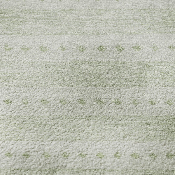 HomeRoots 8' X 10' Stylish Sage & Fern Green Washable Area Rug with UV Protection - Perfect for Homes! 708035