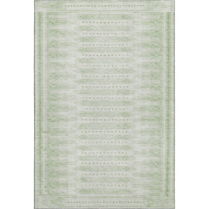 HomeRoots 9' X 12' Sage & Fern Green Geometric Area Rug - Durable, Stain-Resistant, UV Protected for Modern Spaces 708036