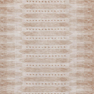 HomeRoots 5' X 8' Salmon & Beige Geometric Area Rug – Stylish, Washable, UV-Protected, Durable for Homes & Pets 708039