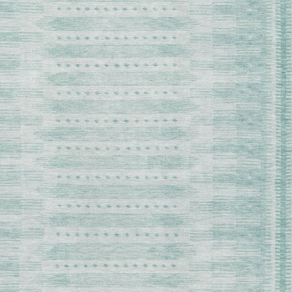 HomeRoots 9' X 12' Turquoise & Aqua Geometric Area Rug - Washable, UV-Protected, Durable for Busy Homes! 708048