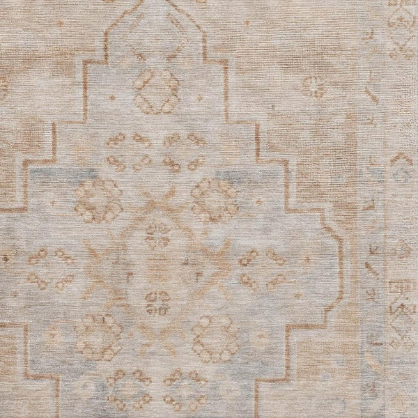 HomeRoots 10' X 14' Copper and Gray Medallion Area Rug – Washable, UV-Protected, Durable for Busy Homes 708055