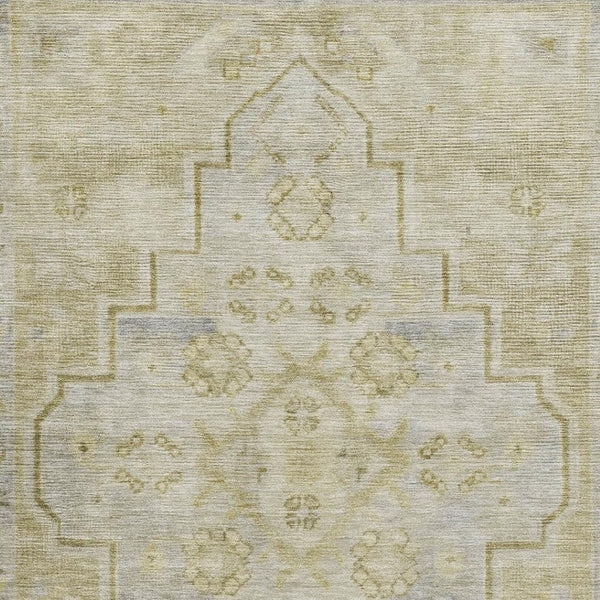 HomeRoots 5' X 8' Gold & Gray Medallion Area Rug - Washable, UV Protected, Stain-Resistant, Durable Design! 708057
