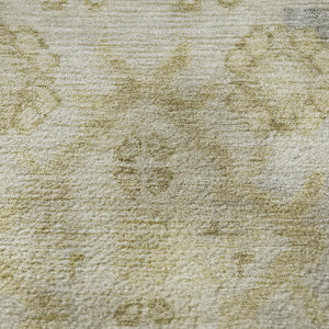 HomeRoots 8' X 10' Washable Gold and Gray Medallion Area Rug with UV Protection for Stylish Home Spaces 708059