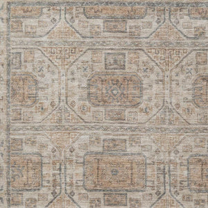 HomeRoots 9' X 12' Washable Beige Coffee Gray Geometric Area Rug with UV Protection for Modern Homes 708090