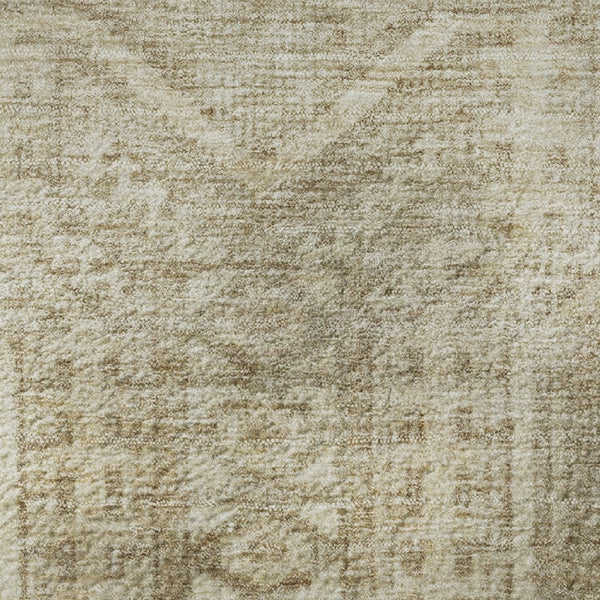 HomeRoots 8' X 10' Beige & Taupe Geometric Area Rug - Washable, UV Protected, Durable for High-Traffic Homes 708101