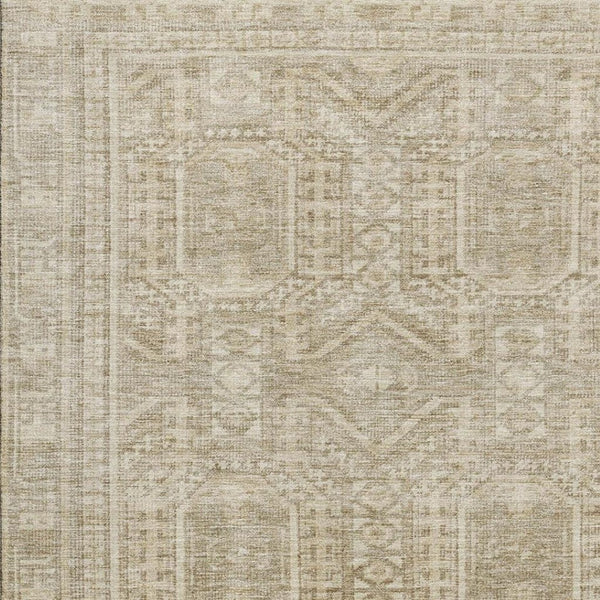HomeRoots 9' X 12' Beige & Taupe Washable Area Rug - UV Protected, Stain Resistant, Durable for High-Traffic Areas 708102