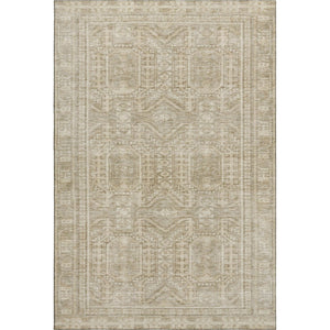 HomeRoots 10' Geometric Beige and Taupe Washable Area Rug with UV Protection for Modern Living Spaces 708103