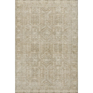 HomeRoots 10' Geometric Beige and Taupe Washable Area Rug with UV Protection for Modern Living Spaces 708103