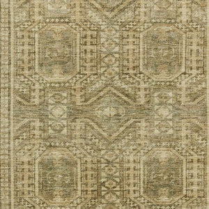 HomeRoots 9' X 12' Stylish Khaki & Taupe Geometric Area Rug – Washable, Stain-Resistant, UV Protected & Non-Slip 708114