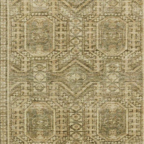 HomeRoots 9' X 12' Stylish Khaki & Taupe Geometric Area Rug – Washable, Stain-Resistant, UV Protected & Non-Slip 708114