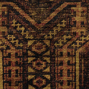HomeRoots 8' X 10' Stylish Rust and Black Geometric Area Rug - Washable, UV-Protected for Busy Homes! 708125