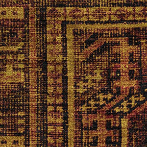 HomeRoots 10' X 14' Modern Rust and Black Geometric Area Rug - Washable, UV Protected, Durable for Busy Homes 708127