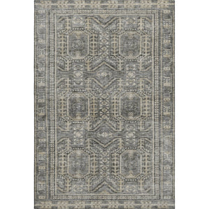 HomeRoots 10' X 14' Stylish Pewter & Gray Geometric Washable Area Rug with UV Protection for Busy Homes 708133