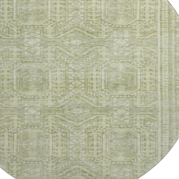 HomeRoots 8' X 10' Sage Geometric Area Rug – Washable, UV-Protected, Durable Design for High-Traffic Spaces 708137
