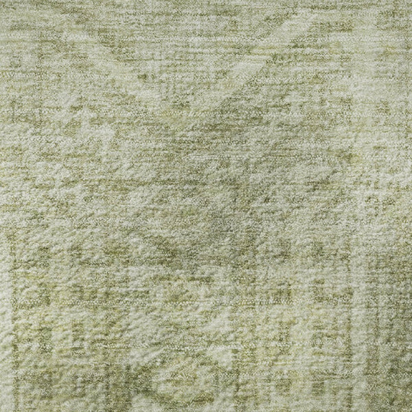 HomeRoots 10' X 14' Sage & Fern Green Geometric Area Rug - Washable, UV-Protected, Stain Resistant Comfort 708139
