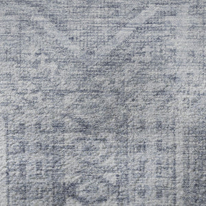 HomeRoots 8' X 10' Sky Blue & Gray Geometric Area Rug - Washable, Stain-Resistant, UV-Protected, Stylish Design 708143