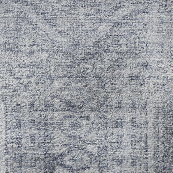 HomeRoots 8' X 10' Sky Blue & Gray Geometric Area Rug - Washable, Stain-Resistant, UV-Protected, Stylish Design 708143