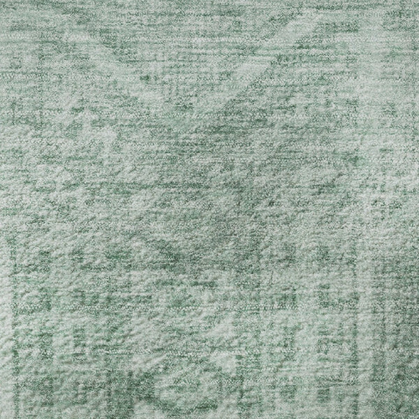HomeRoots 8' X 10' Teal & Aqua Geometric Area Rug - Washable, UV Protected, Durable & Non-Slip for Homes 708149